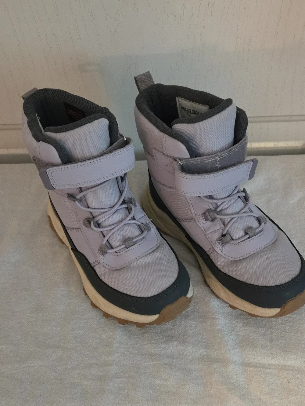 Cat &Jack Kids Waterproof Winter Boots - Light Gray Size 13